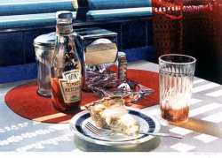 pie &amp; icetea paint by Ralph Goings, 1987