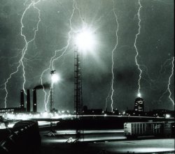 Lightning storm over Boston, 1967 via: BLDBLOG
