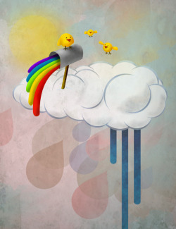 randomanimosity:  gesteves: Rainbox, by Álvaro Pantoja Busch. This is frickin’ cute. 