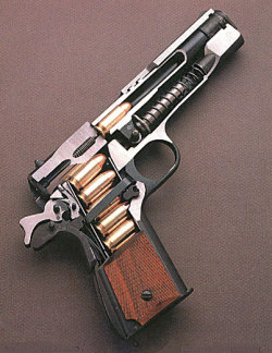 kalashnikool:  enrique262:  Internal view of a M1911 handgun.  coffeeandspentbrass