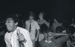 suicidewatch:  Bad Brains and Trenchmouth  playing the Rock Against Racism benefit at the Valley Green Housing Complex. September 9, 1979. Washington, D.C. photos by Lucian Perkins 