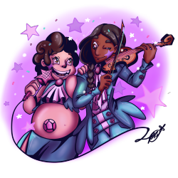 littlebbartblog:  Steven and Connie: by littlebbartblog I bet the two would of made just as much of a great show if they had a duet together~ If you would like to see more Steven universe or Burst angel fanarts then send a request my way in the ask box