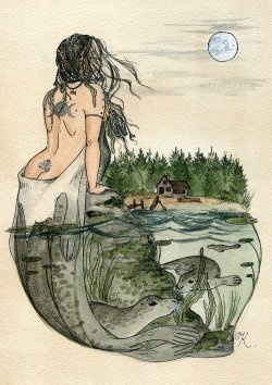 feather-haired:  The Selkie by Kitty-Grimm