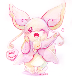 mizoreame00:  MEGA AUDINO with water color and color pencil 