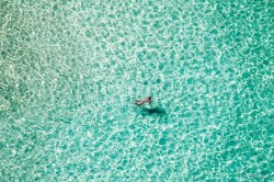 Just me floating free in the emerald sea (swimming at North Bondi Beach, Sydney, Australia)