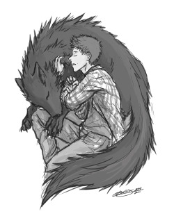 screwthesenames:  My first Teen Wolf fanart… and yeah it’s a sterek one… &gt; v &lt; btw, I can’t draw a wolfs head and.. this is so messy DX maybe I’ll get back and work on this more.. another day..