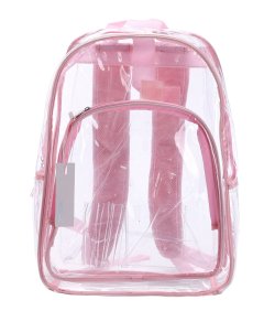 6ium: Pink Transparent Backpack  