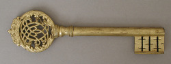 lost-in-centuries-long-gone:  KeyDate: 18th centuryCulture: GermanMedium: Iron, gilt Dimensions: L. 5 3/4 in. (14.6 cm)   metmuseum.org 