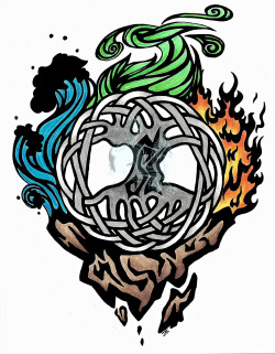 kaihne:  tribal and celtic meet in this fun tattoo idea, it even has the four elements in it ;D prints for sale at my etsy shop~ https://www.etsy.com/listing/127243309/tree-of-life-8x11-print check out my dA~ http://neodragonarts.deviantart.com/