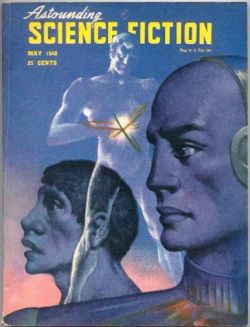 Astounding Science Fiction cover by Alejandro de Cañedo, May 1948.