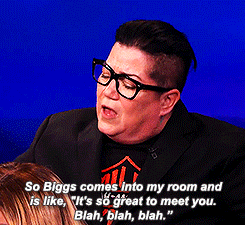 jasonapham:  Lea DeLaria on meeting Jason Biggs for the first time (x)   I honestly doubt Lea Dalaria gets any pussy