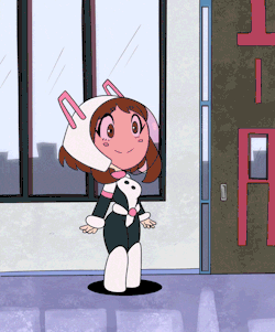 goobermation: here’s the 2 ochako’s together! Making it an interesting loop! We’re gonna do more animation and explore new things, we want to try and feed them to a game or at least an interactive experience, so hope you’re ready for it.  OMG