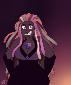 datbluehedgehog:aHHhhhhHHHHH this took me FOREVER to finish. ;w;  This is the lovely @ksuriuri ‘s version of Bismuth. :’D I just really loved her design of Bismuth, I couldn’t resist. ;w; (I suck at drawing hair.)  TFW U GET UR DESIGN DRAWN JUST