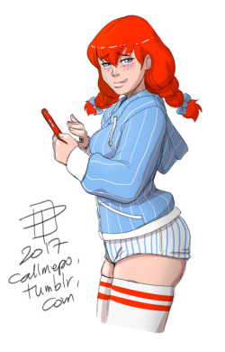callmepo:Combo of the smug, thicc, and sh!tposting Wendys girl behind the Wendy’s twitter account.