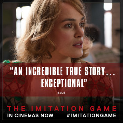   The Imitation Game @ImitationGameUK · 10h Are you watching The #ImitationGame this weekend? The incredible true story about Alan Turing is in cinemas now.   