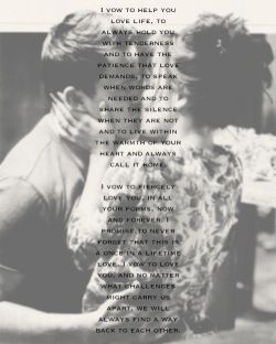 The prettiest wedding vow that I&rsquo;ve ever seen