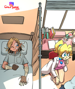 dconthedancefloor: An AU when Link is a high school student and Peach is a school nurse.  more Link x Peach for ya The Hero of Hyrule: itch / gumroad  Peach perfect: itch / gumroad  Peach perfect physical forms Young Link X Peach X Link Hero Peach X