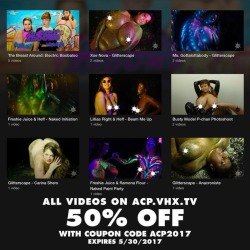 Super rare video sale - 50% off all our trippy campy &amp; sexy videos on http://acp.vhx.tv