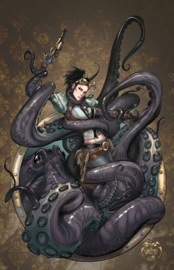 ally390:   Lady Mechanika Octopus attack by ~joebenitez  