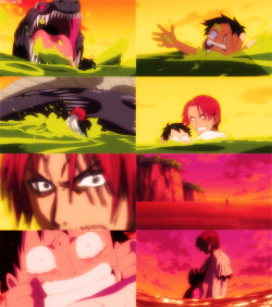 deinstastic:  30 Day One Piece Challenge  Day 2 : Favorite Flashback Scene - Shanks’ bet on the new era It isn't worth much. It's just one arm. I'm glad you're safe.  