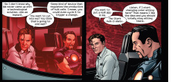 darkdemandingchild:  Bruce and Tony’s friendship in two panels:&ldquo;Bruce, we should do a thing!!&rdquo;&ldquo;Tony, your idea is horrible *sass*”   Exactly why comic tony is forever alone in my books. You massive douche. Bruce is my sassy hero.