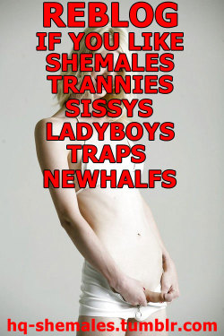 dayhack20:  douglaskii:  slippery4me:  makesissys:  hq-shemales:  HQ shemales @ tumblr  Reblog if you like shemales, trannies, sissys, ladyboys, traps, newhalfs   Had to fuking luv them  yes, yes, yes…  i do!    :D  Yes but, what is a newhalf?? 