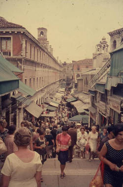 vintageeveryday:  View from Rialto Bridge, Venice, circa 1960.     #venezia 