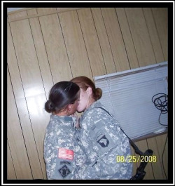 wheretheboysarent:  Kissing military girls 
