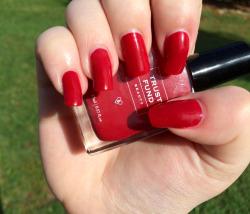 nailpornography:  trustfundbeauty sent me this gorgeous creamy red polish called Rich Bitch. I wore it for my 6 year anniversary with my man because it is such a sexy red! This is definitely my new favorite polish I own. -C 