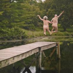frnud57:  newtothisgame:  vizziphoto:  Fearless!! This is how I want to be when I’m older. I must recreate this photo!!  It comes from a video by Jeff Sciortino #oldandfree #freeballing #nekkid #skinnydipping   No one is ever to old to skinny dip  Us