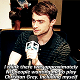 dehaanradcliffe:  DAN: When you do interviews, you’re faced with the choice to either be the most boring person on earth or just get ridiculous things written about you from time to timeJOSH HOROWITZ: Sometimes it might be good to be boringDAN: It might