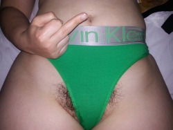 A load on the wifes CK thong