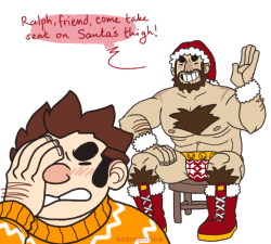 the-midsummer-dingo:  zantheravingsoulwolf:   astropolice: oh for the love of atari, zangief  Zangief. What are you doing?  I would SOOOOO sit on that thigh. :DI have such a thing for Zangief. 
