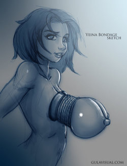   Yeina-bondage-sketch by gulavisual  