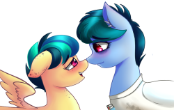 two space ponyos fics in one day goddamn, check them outfirst is a stand alone spin-off of Any Landing&hellip; written by   xRei (art made by him too) about Delta and Apogee https://www.fimfiction.net/story/399038/course-correctionand second fic is
