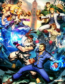 genzoman:  Hi guys! this is the piece I did for Capcom Fighting Tribute Capcom  by my good friends at :iconudoncrew: I been a long fan of SF games but I  also have great memories of me and my brother playing Rival School on  PSX. Since both games take