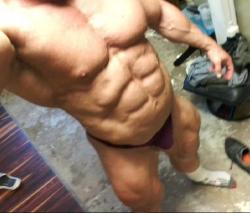needsize:  Dude that turtle shell gut is coming in nice. Danny Garon