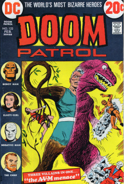 heroesandhijinks:  Doom PatrolÂ Vol. 10, No. 122. 1973.The Animal-Vegetable-Mineral Menace.Arnold Drake and Bruno Premiani. 