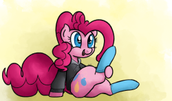 mangs-art:made a lil sock ponk for my first pink of the year &lt;3