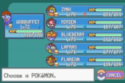 Today I finished my first Pokemon game ever: Pokemon Fire Red.Â  This was my final team: Wobbuffet, Jynx, Mr.Mime, Vileplume, Lapras, and Flareon.Â I&rsquo;m so proud of all my first little pocket monsters. :)Â  Yeah I know this post is random, but gurl