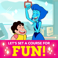 dontyoufourcheddarboutme:  cartoonnetwork:  All aboard the fun boat! Another new Steven Universe is tonight! ✨