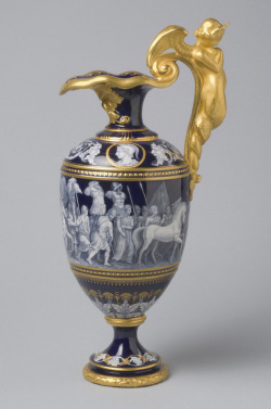 acrosscenturiesandgenerations:  ▪Ewer with Scene from the Triumph of Scipio. Decoration designed and executed by: Thomas John Bott, Jr. (English, 1854 - 1932).  Made by: Worcester Royal Porcelain Company, Ltd. (Worcester, England, 1751 - present) Place