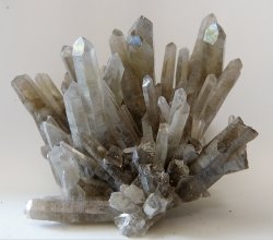 rockon-ro: QUARTZ (Silicon Dioxide) crystals from Brazil. Variety is smokey quartz. 