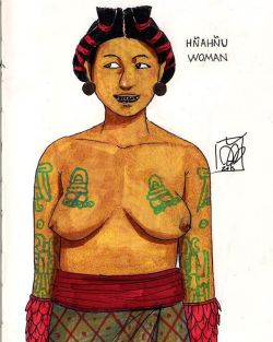 dapart:   Hñähñú woman based on the florentine codex. Designing for an animation music video I will doing. 