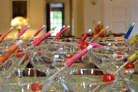 Plenty of glassware is key for a successful party. Credit: Copyright 2015 Kathy Hunt