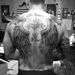 Started on my back, lots of wings, details, and shading left to go, but first session is knocked out