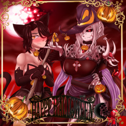 big bad witch and her cute lil cathappy halloween everyone!