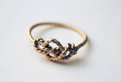 etsyfindoftheday:  etsy find of the day 3 | 5.8.1314k gold-filled sailor’s love knot ring by nestedyellowromantic and beautiful. this sailor’s love knot ring is handformed and incredibly special. 