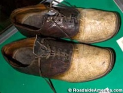 Shoes Made From The Skin Of Big Nose George Parrott. George Francis Warden, a.k.a. &ldquo;Big Nose George Parrott&rdquo; was a horse thief and a train robber. In 1878, after a botched hold-up, he and his gang killed a couple of lawmen and fled to Montana.