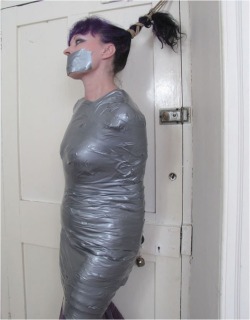 tapebound:  Unbelievable way to keep her from moving #tapegag 